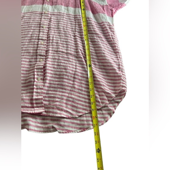 Lauren Ralph LRL Oversized Linen Buttoned Up Tunic Dress - Picture 10 of 13